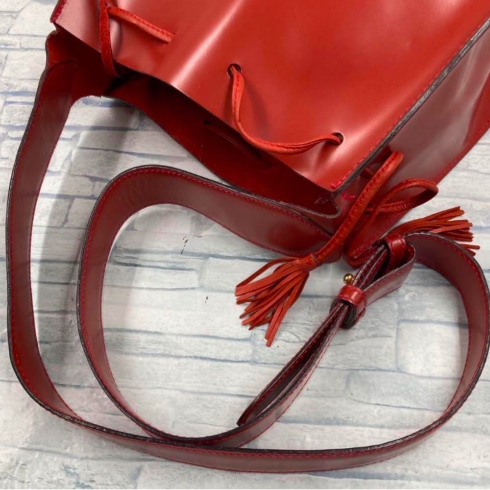 Salvatore Ferragamo vintage reddish/brown (rust) Leather crossbody bag Rank A - Picture 6 of 14